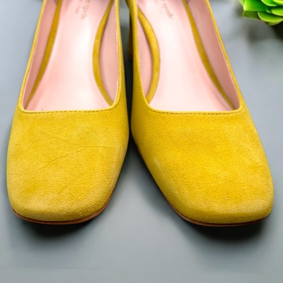 KATE SPADE NEW YORK Kylah Slip-On Pumps - Mustard Suede - Size 9 M - Picture 6 of 10